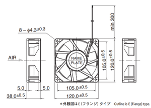 Ventilateur axial de refroidissement pour onduleur NMB <span class=keywords><strong>Mobea</strong></span> 12038VA-24Q-FA 24V 1.20A 120*120*38 à roulement à billes, alimentation électrique, personnalisation ODM - Product Image 2