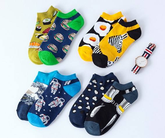 Summer Fashion Animal Short Knitting Custom Design No Show Cotton Unisex Ankle Socks Breathable Wholesale