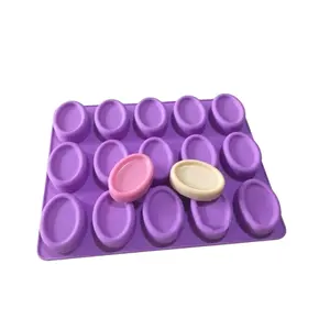 Stampo per sapone in silicone fatto a mano ovale stampo per sapone in silicone personalizzato