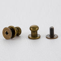 Logo personnalisé écologique couleur tête ronde vissée bouton en métal rivet vis goujons pour les techniques de placage du cuir