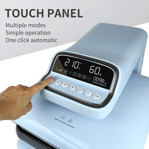 Mesin Transfer panas Panel sentuh cerdas listrik, Printer tekan panas pelepasan otomatis dengan Skateboard tarik keluar - Product Image 5