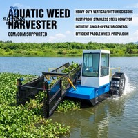 Machine de récolte d'algues aquatiques conviviale avec fonction de récolte intégrée pour l'entretien des rivières et des réservoirs