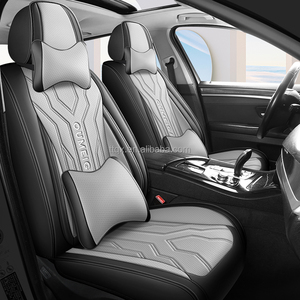 Ensemble complet de housses de siège de voiture en cuir Nappa respirant <span class=keywords><strong>gris</strong></span> de luxe, universelles pour 5 places, compatibles avec <span class=keywords><strong>Renault</strong></span> Clio, Megane, <span class=keywords><strong>Captur</strong></span>, Kadjar, Arkana - Product Image 3