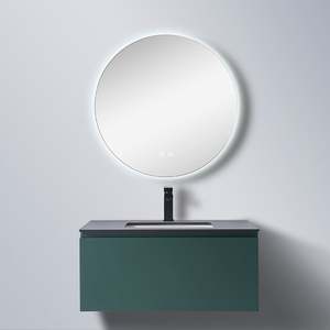 Meuble de salle de bain moderne de luxe avec miroir à lumière LED, nouveau fabricant professionnel de meubles de salle de bain étanches - Product Image 1