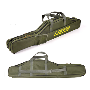 Yuda Wholesale Folding Fishing Rod Case Canvas Bag Fishing Pole Tools Storage Bag Fishing Gear Tackle Bag
