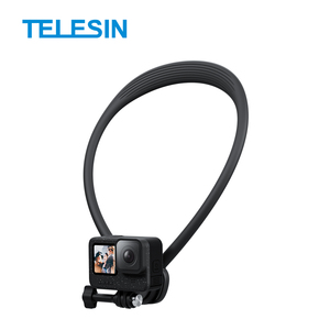 Soporte de Cuello TELESIN para <span class=keywords><strong>Go</strong></span> <span class=keywords><strong>Pro</strong></span> 13 /DJI <span class=keywords><strong>5</strong></span> <span class=keywords><strong>Pro</strong></span> /INSTA360 con Correas 360 °   Soporte de Cuello de Silicona para Disparos en Rotación - Product Image 2