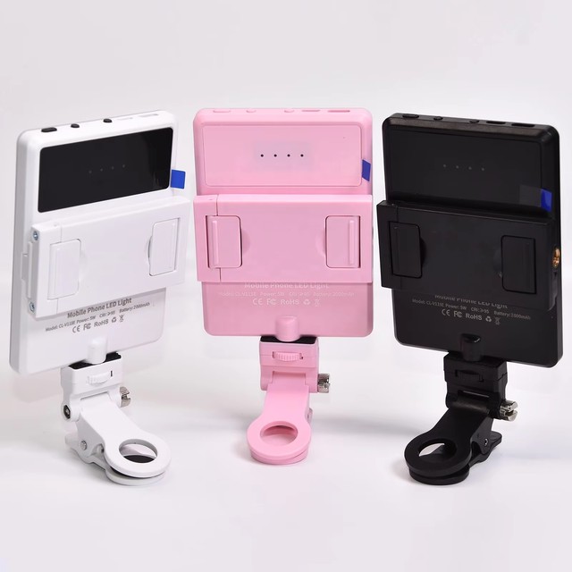 Portable Mobile Phone LED Selfie Light Rechargeable Clip on Fill Light LED Video Light for TikTok Live Streaming Video Recording
