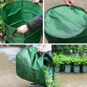 Bolsa Grande para Recolección de Hojas para Jardín, Plegable, Impermeable, de Polipropileno Tejido, para Almacenamiento de Residuos, para Camping, Modelo 081, Cubo para Hojas - Product Image 3