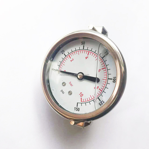 40 400 바 6000psi 오일 액체 충전 스테인리스 스틸 내진 고압 게이지 - Product Image 4