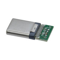 USB2.0 3A 고전류 USB 헤드 타입-C 24P 5 핀 수 커넥터 고속 충전 단일 커패시터 PD 플러그