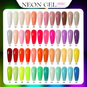 JTING Esmalte de Uñas en Gel Neón, Colección de 48 Colores con Caja Gratis, Esmalte de Uñas en Gel UV de Alta Pigmentación, Set de Esmalte de Uñas para Salón, Laboratorio Privado - Product Image 3