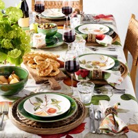 Assiette de service ronde de style vintage pour banquet produits de maison vaisselle pâtes en céramique salade assiettes pour restaurant