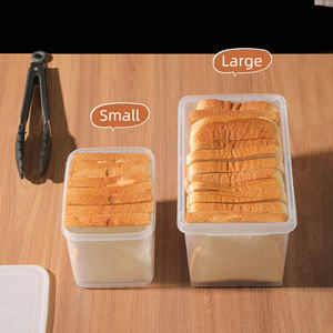 Récipient de stockage de pain moderne transparent à double couche, grande boîte à pain empilable pour comptoir de cuisine à usage alimentaire - Product Image 2