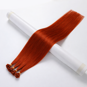 Extensions de cheveux humains Remy 100% brésiliens à pointe en V, double trame, pose par fusion, simple tirage, teints, lisses, à la kératine - Product Image 6