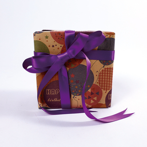 2025 niños cumpleaños Kraft impresión papel de regalo 43*300 cm embalaje de papel Kraft - Product Image 1