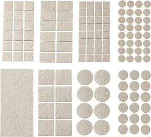 Felt Furniture Pads for Hardwood Floors 129Pcs Anti Scratches for Round Square Chair Feet Moving Furniture Felt Pad