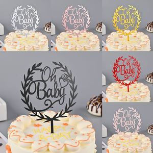 Décoration de gâteau en acrylique, décoration de fête, insertion de gâteau, or noir, amour, police créative, décor de Dessert joyeux anniversaire - Product Image 6