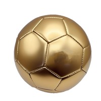 Ballon de football en cuir doré, couture à la machine, taille 5, équipement d'entraînement de football, ballon de football