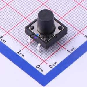 UK-B0224-G11-160 Tactile Switch Through hole-4P,12x12mm Switch Single Pole Single Throw Round Button 1.6N Through Hole - Product Image 1