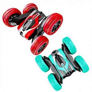 Coche de Acrobacias Giratorio 360 Grados, Camión Volcador con Tracción a las Cuatro Ruedas, Brazo Giratorio, Luces de Doble Cara, Coche de Juguete con Control Remoto, Cable USB - Product Image 1