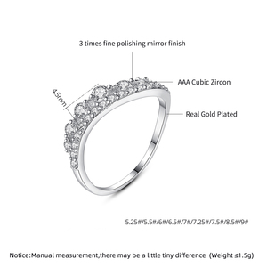 LUOTEEMI zircone gioielli New Fashion Lady AAA zircone Micro intarsio ghiacciato moderno anello nuziale da donna - Product Image 2