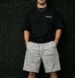 Pantalones Cortos Deportivos de Algodón 100% Pesado para Hombre, Pantalones Cortos Cargo para Correr en Verano, Venta al por Mayor - Product Image 1