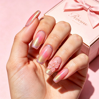 Ongles à presser tendance style tropical SEA, commande mixte bienvenue, faible MOQ, dégradé couleur unie, vente en gros en vrac