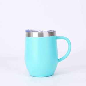 Turquoise Stainless Steel Tumbler Lid <b>Double</b> <b>Wall</b> Vacuum Insulated Travel Mug Modern Design 6-12 Hours Thermal Retention Party - Product Image 1