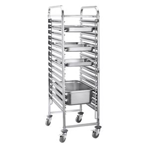 Carrito de Acero Inoxidable Gastro GGM con Fácil Limpieza, para 16 Bandejas GN 1/1 - Product Image 1