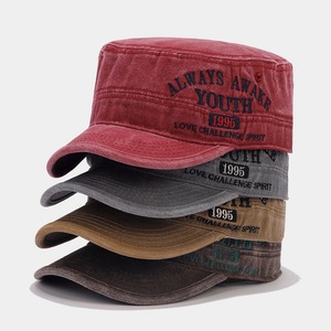 Casquette plate vintage délavée pour hommes et femmes, décontractée, d'été, pour l'extérieur, protection solaire, brodée, style baseball - Product Image 2