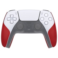 PlayVital Design à deux parties Rouge Antidérapant Absorbant la transpiration Prise en main premium pour manette PS5