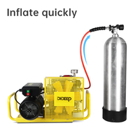 Compresseur d'air électrique DIDEEP 4500 PSI pour le remplissage de bouteilles de plongée PCP à 4 étapes, grande capacité