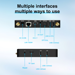 Boîtier <span class=keywords><strong>TV</strong></span> Android avec horloge RTC, processeur Amlogic S905X4 Quad Core, lecteur multimédia numérique 4K, Ethernet Gigabit - Product Image 4