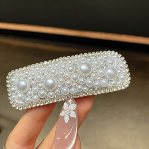 Perle strass femmes pince à cheveux doux femme Simple épingle à cheveux accessoires de cheveux mode Vintage géométrique métal Hairgrip - Product Image 6