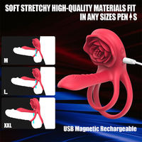 Rose Masturbationshilfe Erotikspielzeug für Paare Klitoris-Stimulation Vibrator mit Penisring für Männer