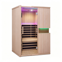 Produsen Sauna Inframerah Kayu Cedar Merah Kustom untuk 2-3 Orang, untuk Penggunaan di Rumah dan Gym Pribadi