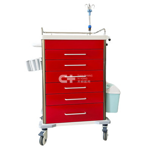 Chariot médical Runbin à impression couleur, chariot d'urgence, chariot d'anesthésie, chariot de traitement, multi-extraction, verrouillable, multifonctionnel - Product Image 5