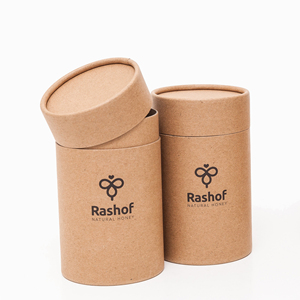 Natural Brown Kraft Paper Round Paper Boxes Cylinder Boxes for Honey
