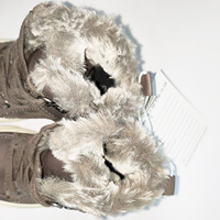 Bottes d'hiver personnalisées pour tout-petits en microfibre suédée, doublure douce en fausse fourrure, semelle en caoutchouc, fermeture éclair latérale, chaussures de marche chaudes pour enfants
