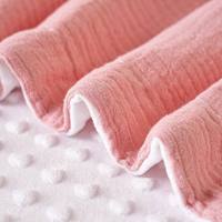 Couverture réconfortante en velours pour bébé et tout-petit, forme haricot, quatre saisons, climatisation, dessin animé, double couche, réactive pour nouveau-né