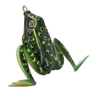 Fabricant Weihai 3D Eyes and Lifelike Swimming Actions Simulation Soft Plastic Frog Lures Bait Topwater