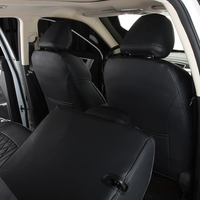 Housse de siège de voiture classique noire de luxe en PVC imperméable, ensemble complet toutes saisons pour Ford Chevrolet Aveo