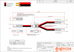 Kabel Ekstensi Daya SAE 18AWG 16AWG 1 ke <span class=keywords><strong>2</strong></span> Y Splitter Kabel Konektor SAE Kabel Adaptor Daya DC Otomotif Tahan Lama - Product Image 5