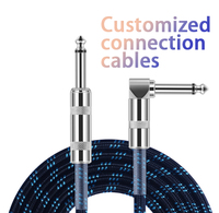 Cable de Audio Metálico Resistente de 6 Metros para Guitarra Eléctrica y Bajo con Reducción de Ruido y Compatibilidad Universal OEM Personalizable