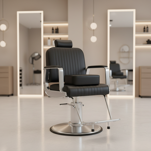 Fauteuil <span class=keywords><strong>de</strong></span> Barbier Haut <span class=keywords><strong>de</strong></span> Gamme pour Enfants en Gros avec Coussin en Éponge Douce, Repose-Pieds Réglable, Pompe Hydraulique et Siège Rotatif - Product Image 6