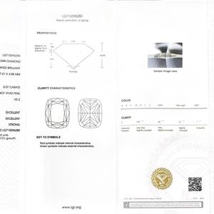 เพชร CVD สีชมพูสดใสทรงคุชชั่น น้ำหนัก 3.07 กะรัต ความสะอาดระดับ VS2 พร้อมใบรับรอง IGI เพชรเลี้ยงในห้องปฏิบัติการ - Product Image 6