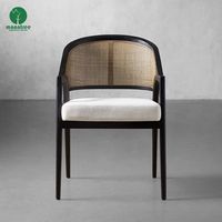 Moontree Furniture Nordic Mid Century Rotin Back Counter Chaises de bar hautes en bois de frêne massif Tabouret de bar pour cuisine restaurant