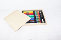 Pastels à l'huile aquarelle gâteaux feutres crayons de couleur ensemble boîte en bois ensembles d'art pour croquis