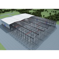 Dernier kit avion métallique préfabriqué hangar à structure légère en acier bâtiment de l'aérogare