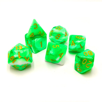 Ensemble de dés en acrylique translucide bicolore très vendu pour jeux adultes